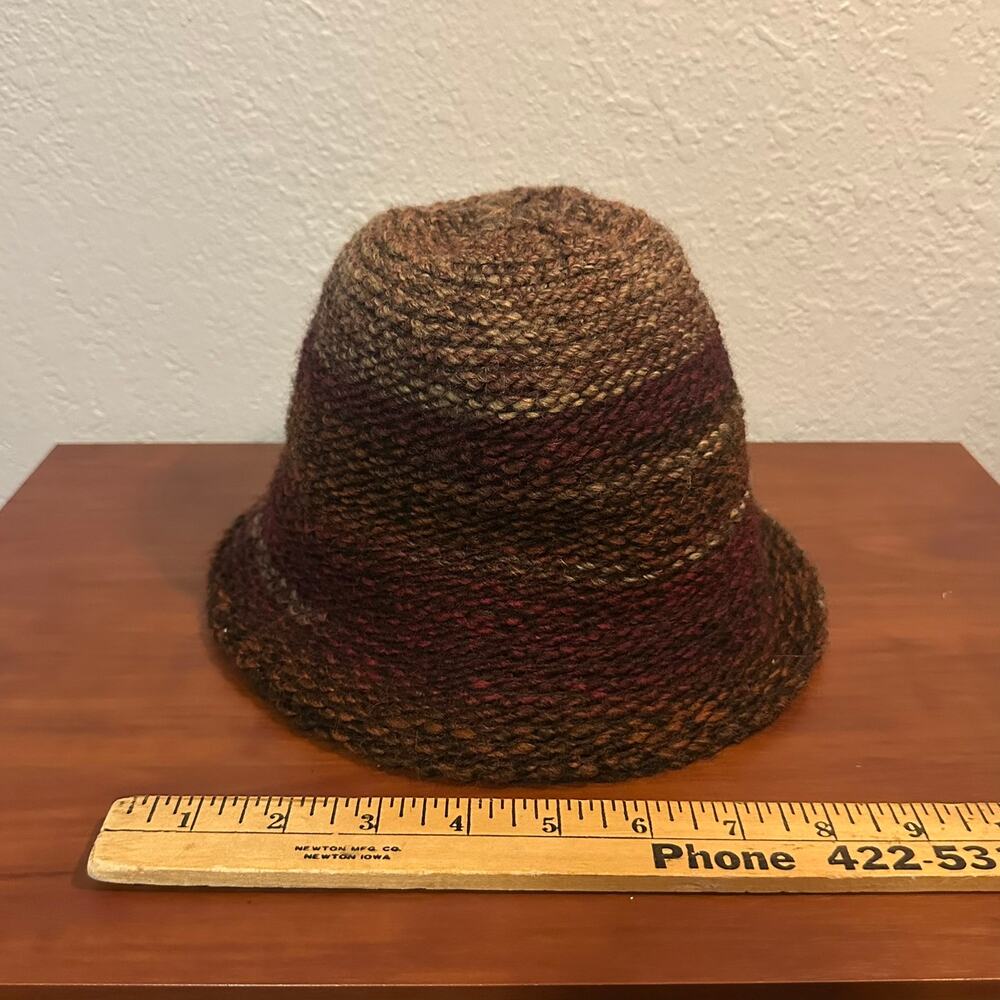 Vintage Nordstrom Marled Wool Knit Bucket Hat - Picture 2 of 3